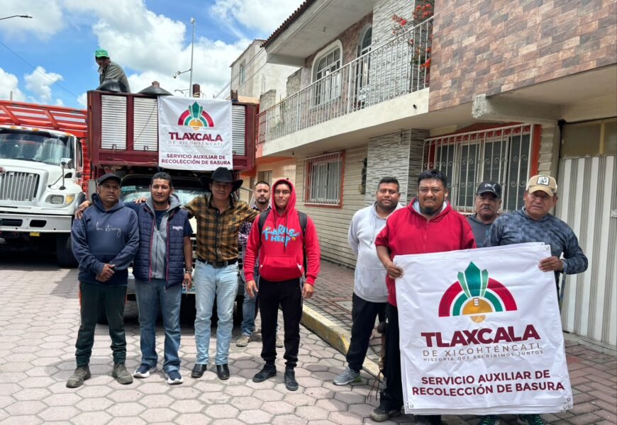 Ayuntamiento de Tlaxcala refuerza servicio de recolección de basura en comunidades y delegaciones