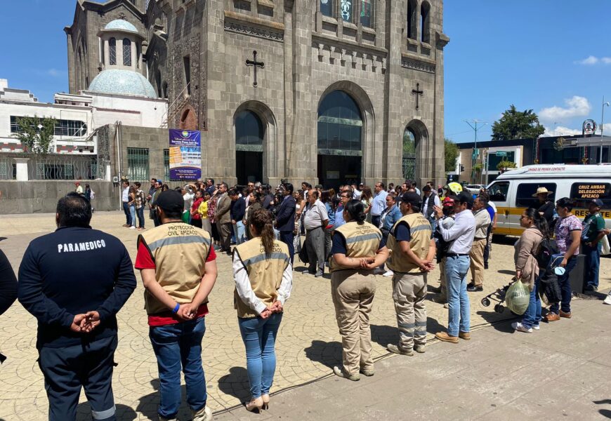 Simulacro de Sismo en Apizaco: Autoridades y Ciudadanía Participan en Ejercicio de Prevención