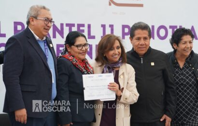 Gobernadora Lorena Cuéllar celebra 40 años del COBAT Plantel 11 de Panotla