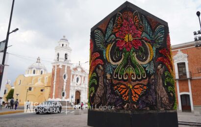 Adornos artesanales de Día de Muertos en la capital Tlaxcalteca