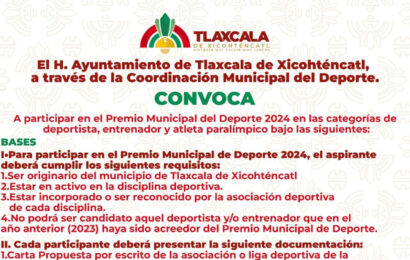 Premio Municipal del Deporte 2024: reconocimiento en Tlaxcala