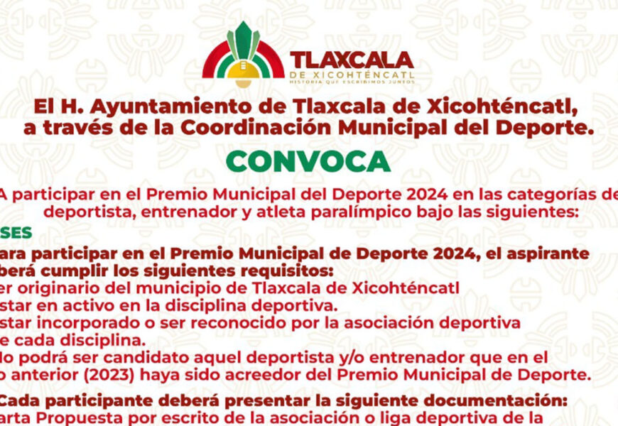 Premio Municipal del Deporte 2024: reconocimiento en Tlaxcala