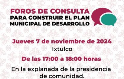 Foros Ciudadanos en Tlaxcala para el Plan Municipal 2024