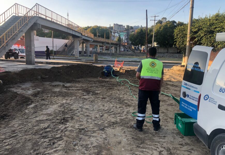 Protección Civil atiende fuga de gas en mercado de Tlaxcala