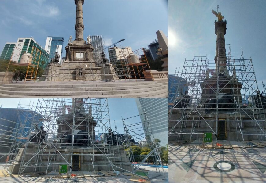 Restauración del Ángel de la Independencia inicia en CDMX Restauración del Ángel de la Independencia inicia en CDMX