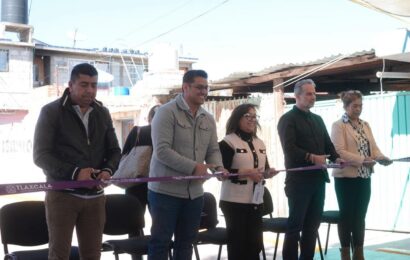 Gobernadora entrega obras urbanas en Tetla