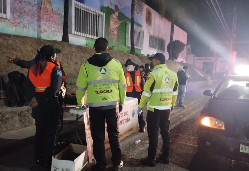 Operativo de alcoholimetría en Tlaxcala refuerza seguridad