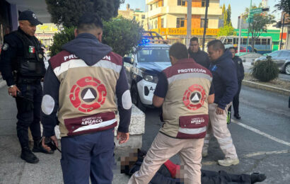 Protección Civil atiende emergencia en vía pública de Apizaco
