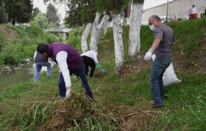 Apizaco realiza Jornada de limpieza en río Zahuapan