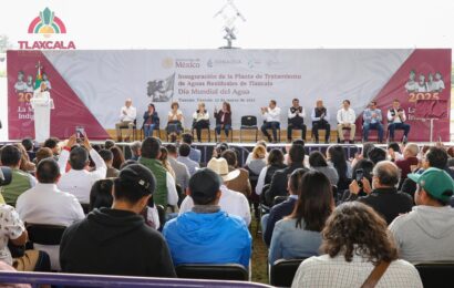 Alcalde de Tlaxcala asiste a la inauguración de Planta de Tratamiento
