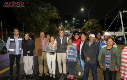 Alumbrado público en Atlahapa mejora seguridad y bienestar