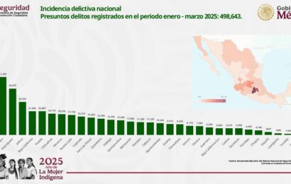 Menor incidencia delictiva refleja éxito de estrategia estatal