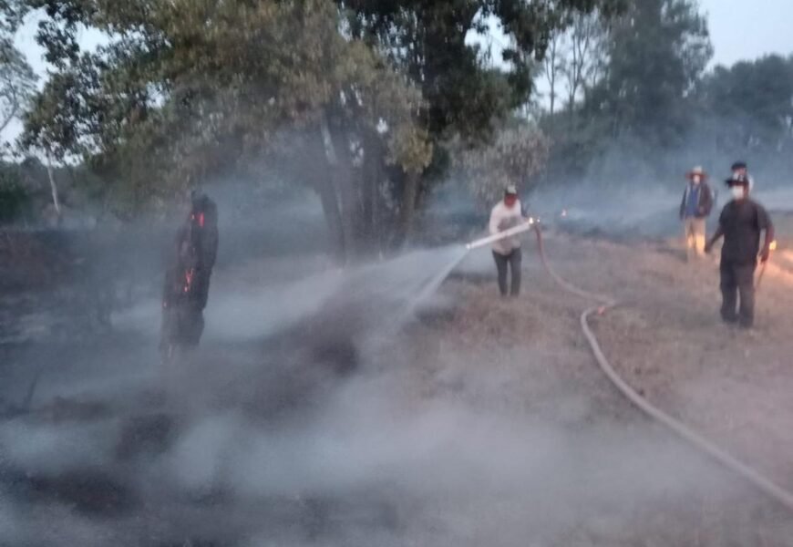 Incendio en Atltzayanca moviliza brigadas