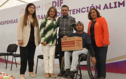 Entrega de despensas en Huamantla garantiza seguridad alimentaria