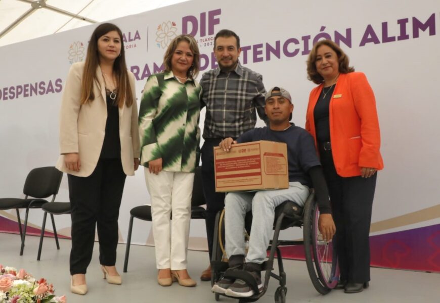 Entrega de despensas en Huamantla garantiza seguridad alimentaria