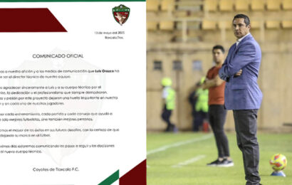 Luis Orozco deja de ser director técnico de Coyotes de Tlaxcala