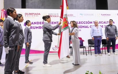 Gobernadora abandera delegación Tlaxcalteca para Olimpiadas Conade 2025