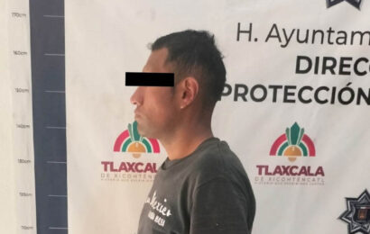 Policía Municipal de Tlaxcala detiene a sujeto por intento de robo en Tizatlán