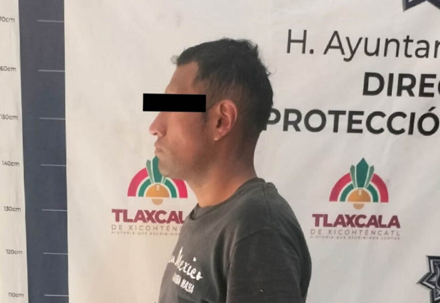 Policía Municipal de Tlaxcala detiene a sujeto por intento de robo en Tizatlán