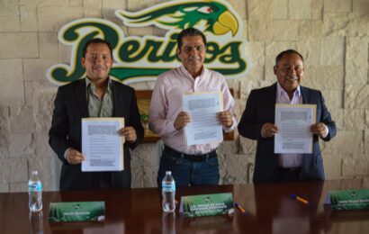 Convenio Apizaco y Pericos de Puebla impulsa el deporte