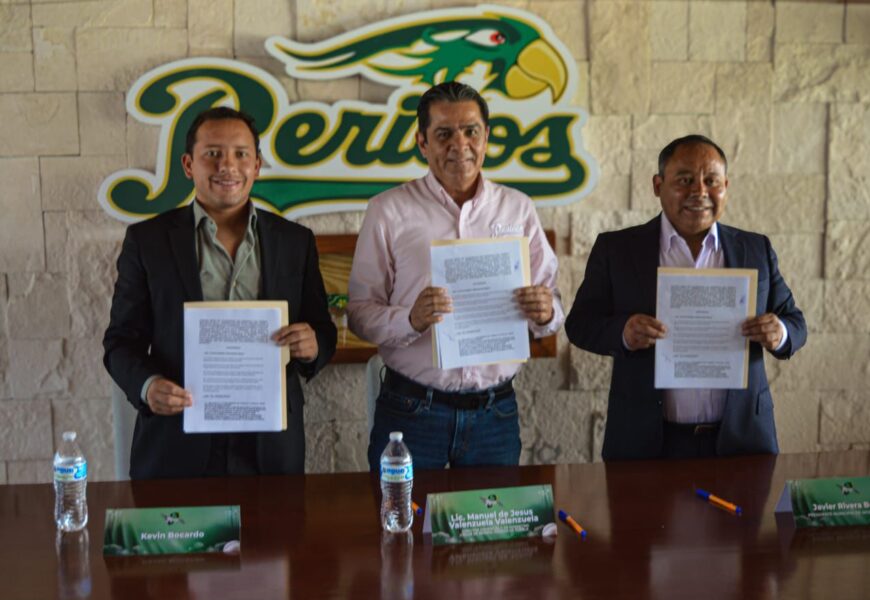 Convenio Apizaco y Pericos de Puebla impulsa el deporte