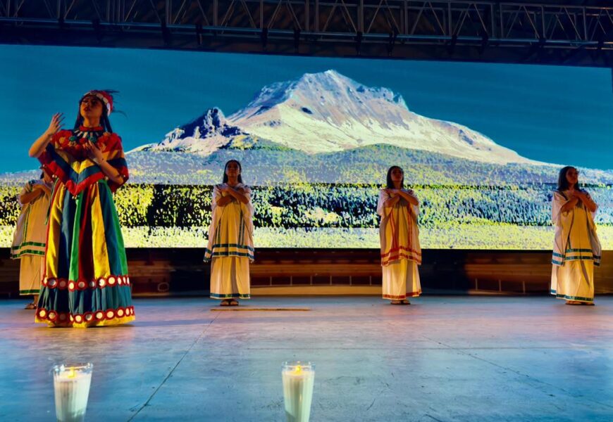 Salida de las 400 familias tlaxcaltecas se conmemora con escenificación cultural