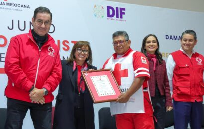 Socorristas de la Cruz Roja Tlaxcala reciben reconocimiento oficial por su labor