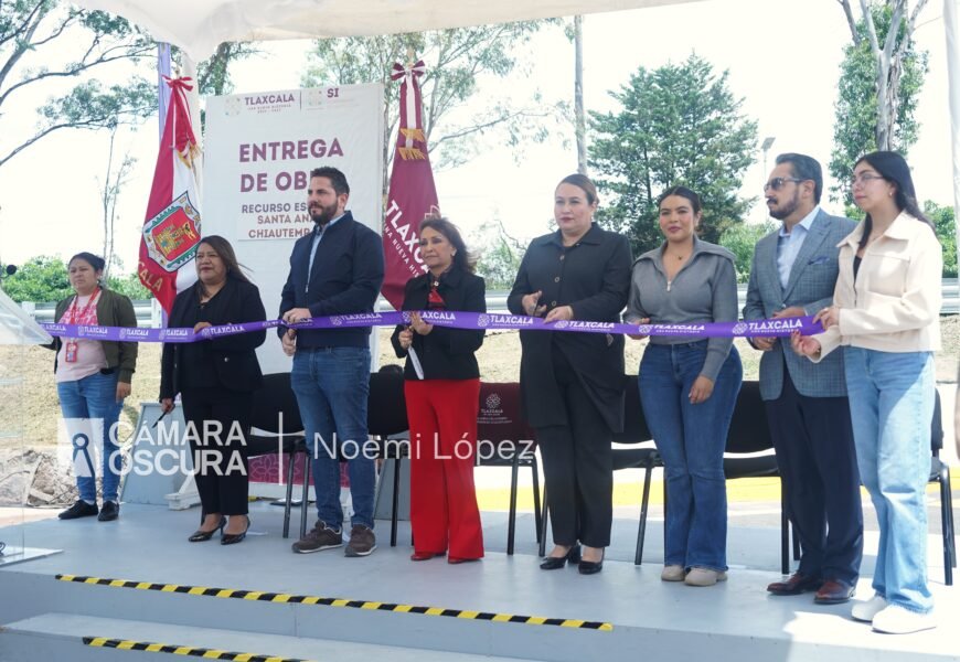 Inauguran puente en Chiautempan