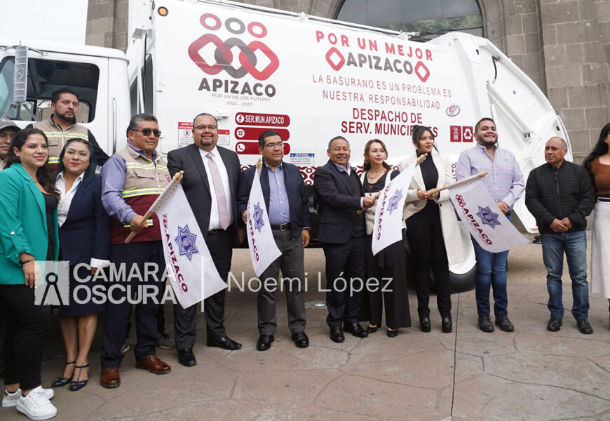 Camión recolector en Apizaco refuerza servicio