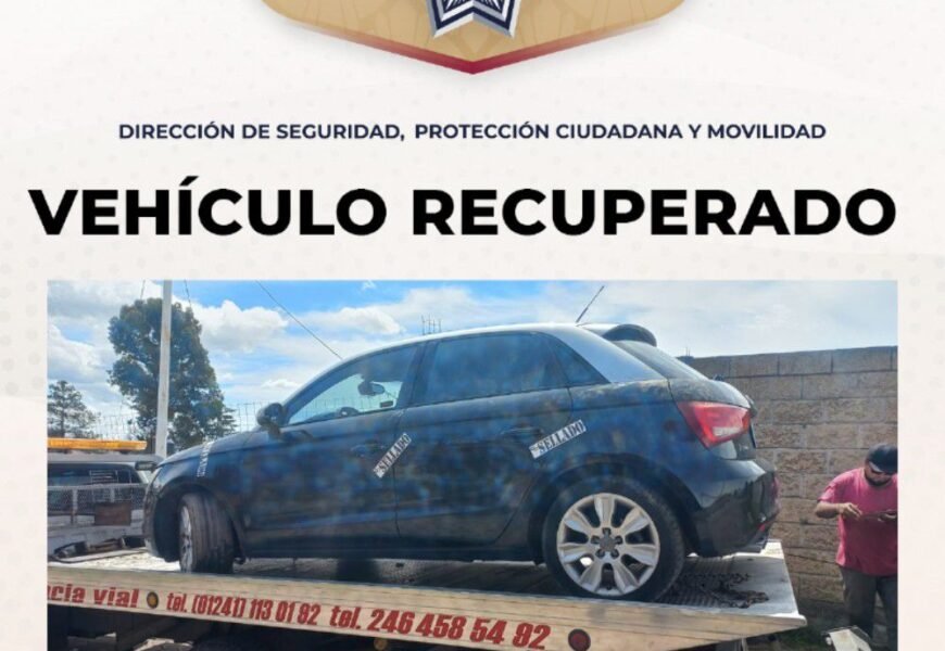 Vehículo con reporte de robo es recuperado Vehículo con reporte de robo es recuperado