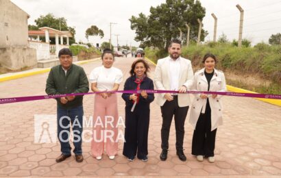 Obra pública en avenida Hidalgo beneficia a Tecopilco