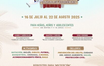 Ayuntamiento de Tlaxcala invita al curso de Verano 2025