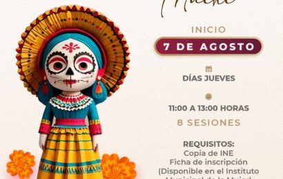 Curso gratuito de Catrinas de Papel Maché inicia