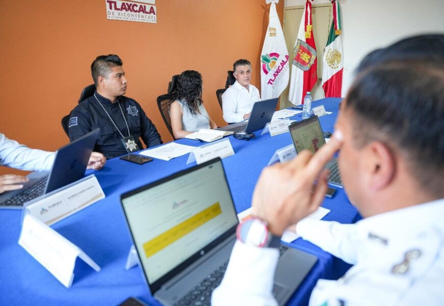 El presidente municipal de Tlaxcala fortalece estrategia contra delitos