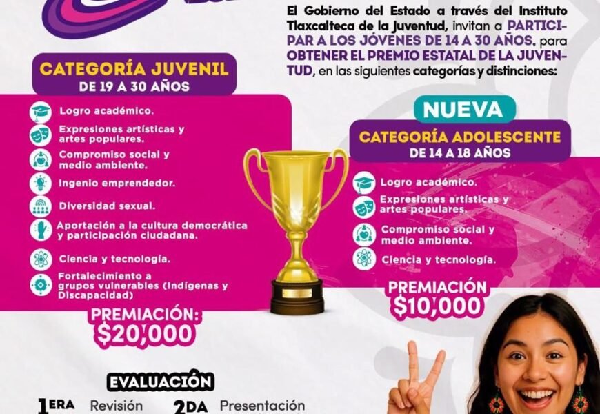 Premio Estatal de la Juventud amplía registro