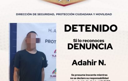 Policía municipal de Tlaxcala interviene ante exhibicionista