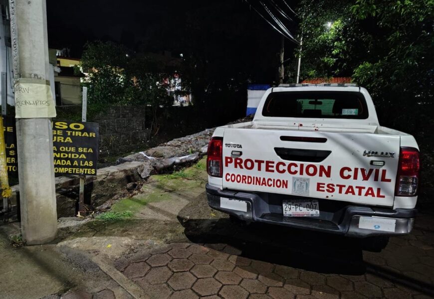 Lluvias en Tlaxcala generan afectaciones atendidas por CEPC
