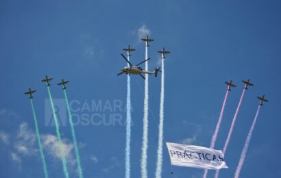 Realizan prácticas aéreas en Tlaxcala rumbo al desfile del 16 de septiembre