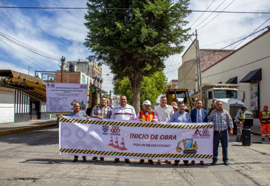 Rehabilitación Avenida Hidalgo Apizaco avanza con inversión pública