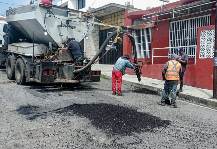 El Programa permanente de bacheo en Tlaxcala mejora vialidades El Programa permanente de bacheo en Tlaxcala mejora vialidades