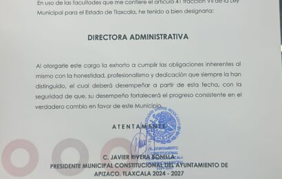 Estela López Montiel nueva directora en Apizaco asume la Dirección Administrativa