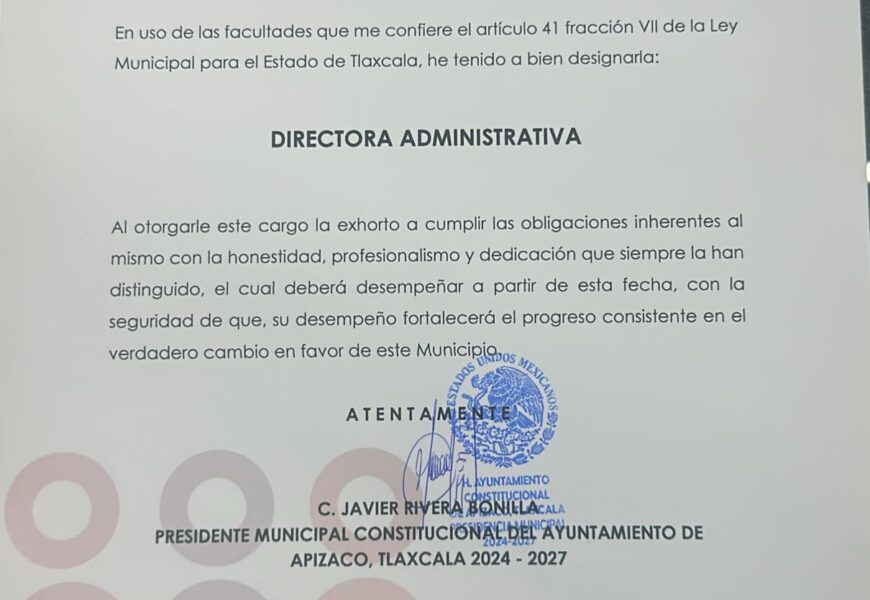 Estela López Montiel nueva directora en Apizaco asume la Dirección Administrativa