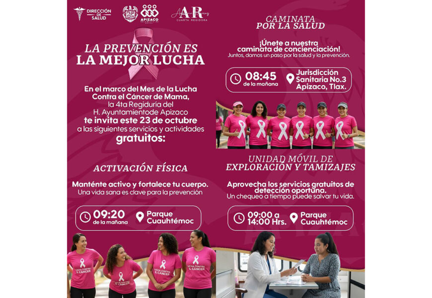 Apizaco promueve la prevención y la salud