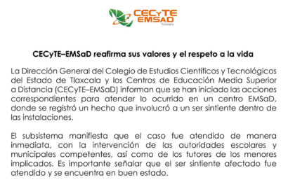 CECyTE–EMSaD Tlaxcala reafirma valores