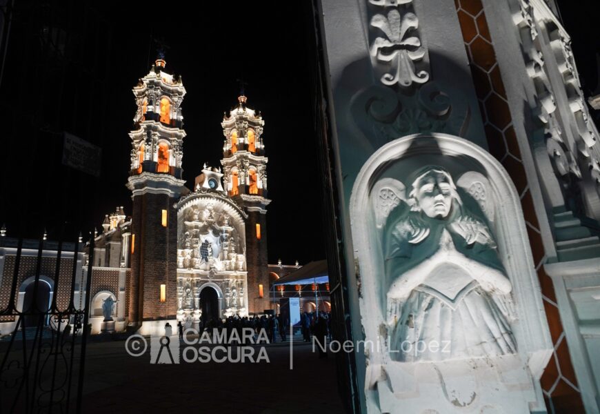 Inauguran iluminación de la Basílica de Ocotlán