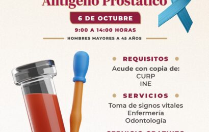 Toma de antígeno prostático gratuita en Tlaxcala