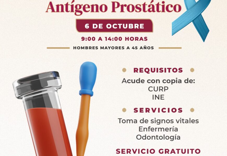 Toma de antígeno prostático gratuita en Tlaxcala