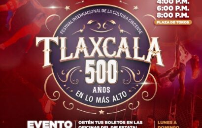Boletos disponibles para el Festival Internacional de la Cultura Circense 500 Años en Tlaxcala