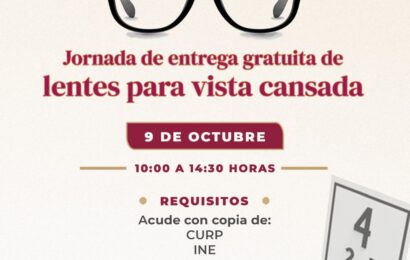 Realizara Ayuntamiento de Tlaxcala entrega gratuita de lentes