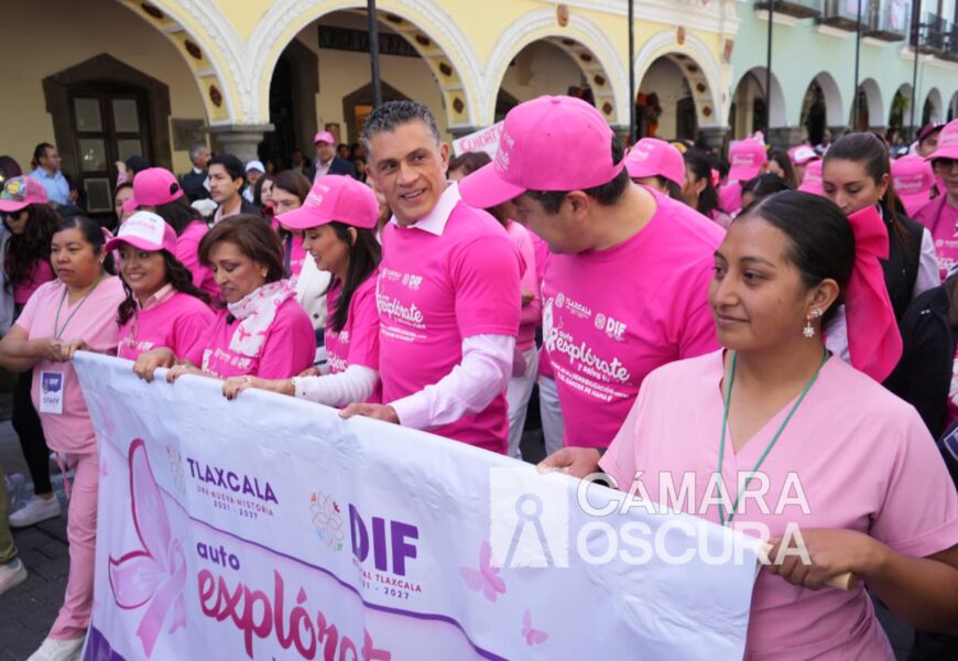 Caminata Rosa Tlaxcala refuerza prevención del cáncer
